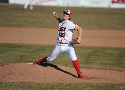 Carson Beauchaine improved to 5-3 on the season with a game one victory
