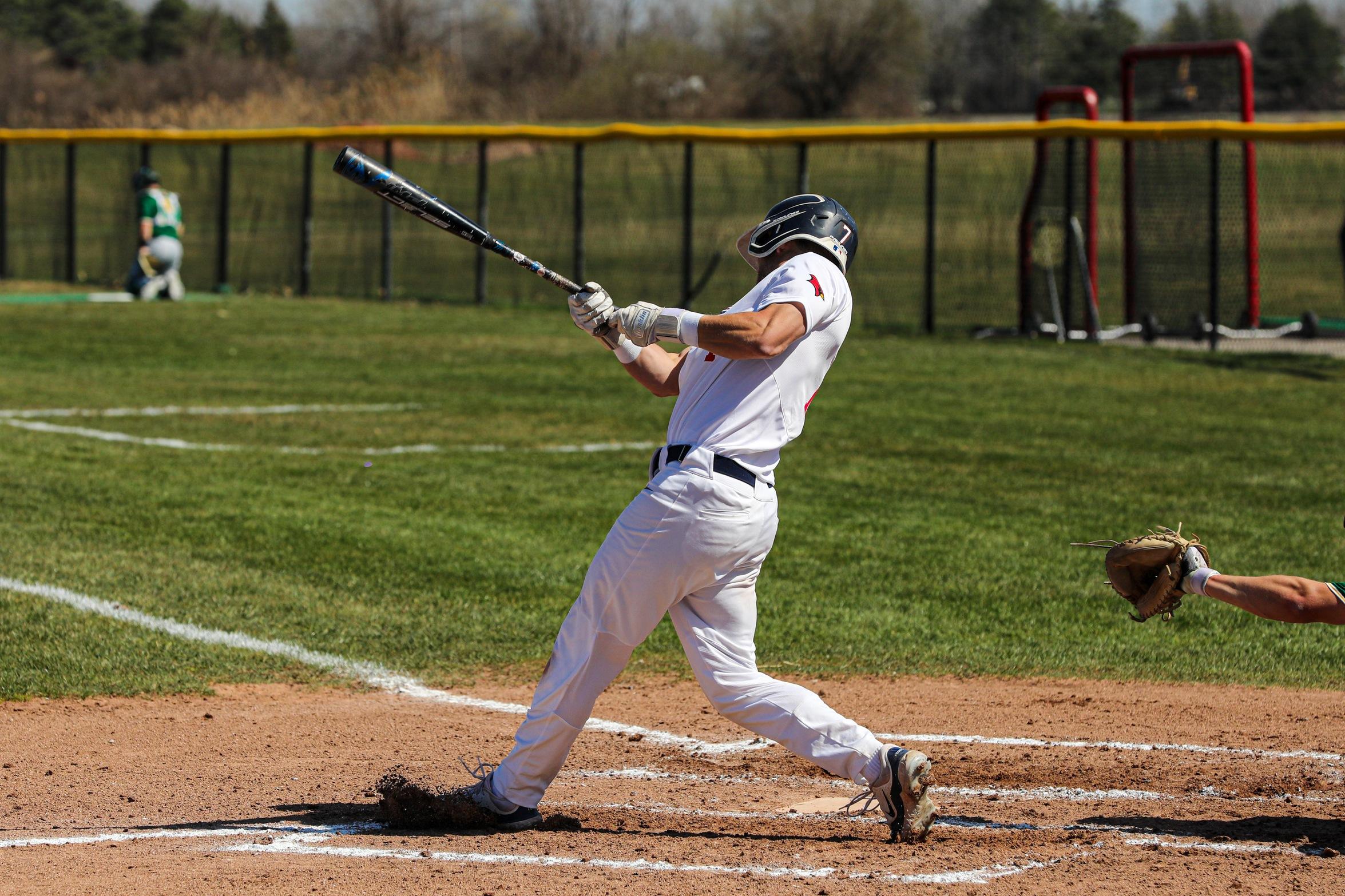 Cardinal Baseball Survives in Extra Innings to Eliminate Wayne State From GLIAC Tournament
