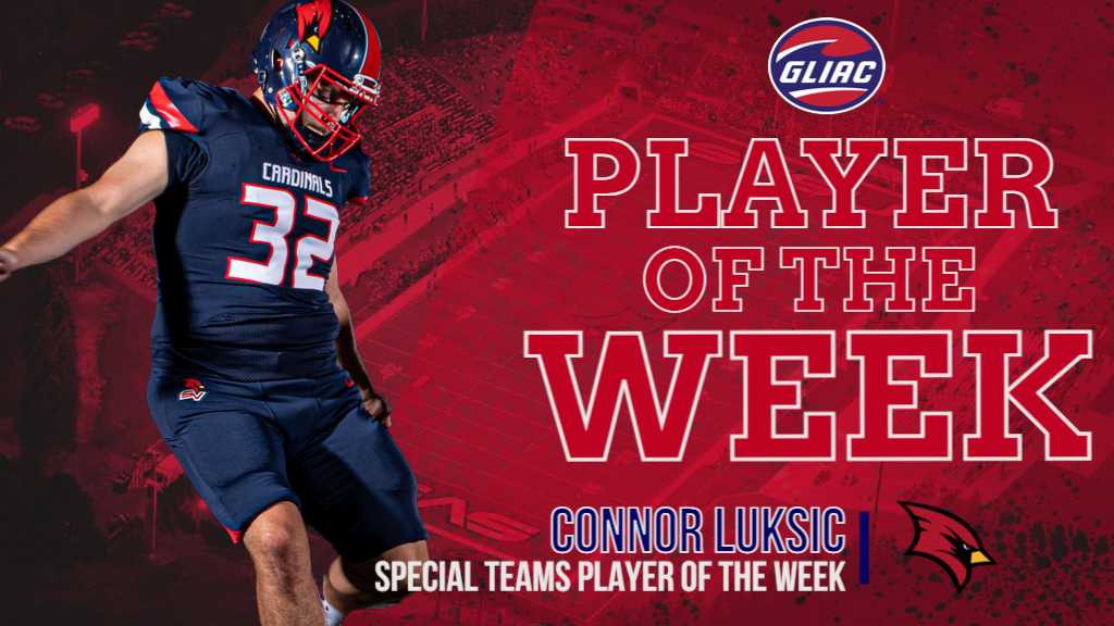 Luksic earns GLIAC Player of the Week for 2nd time this season