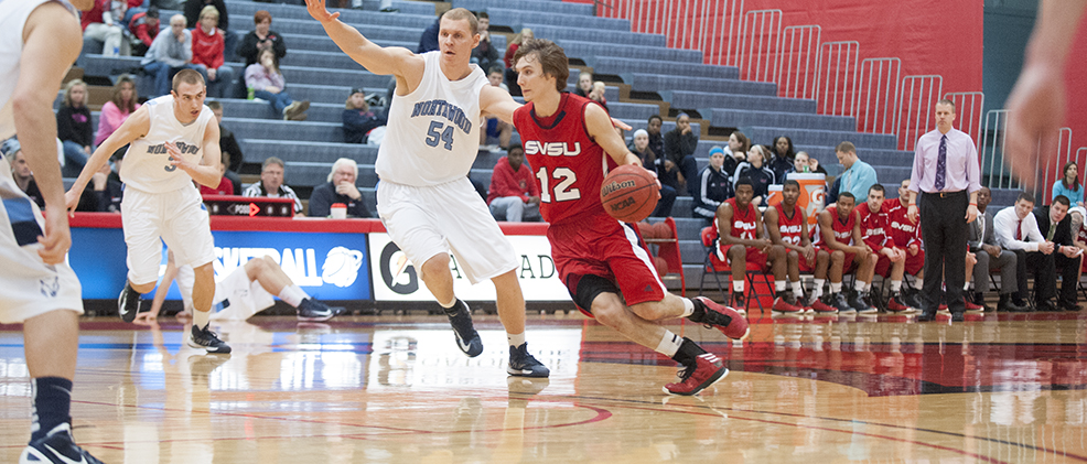 Saginaw Valley Falls Late at LSSU; Beland, Webb Post 22 Points Each