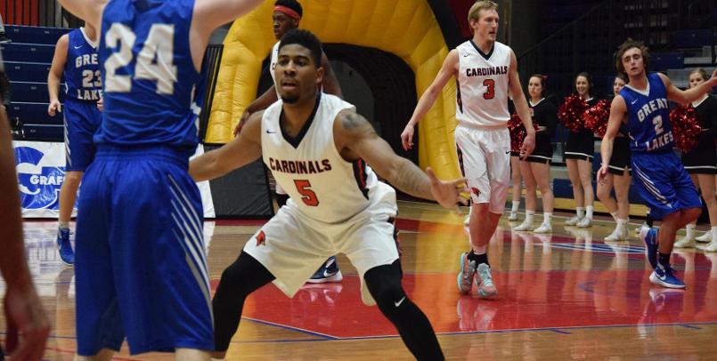 Garrett Hall had a game-high 15 points for the Cardinals at Findlay...