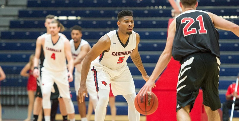 Garrett Hall had a game-high 26 points in the victory for the Cardinals...