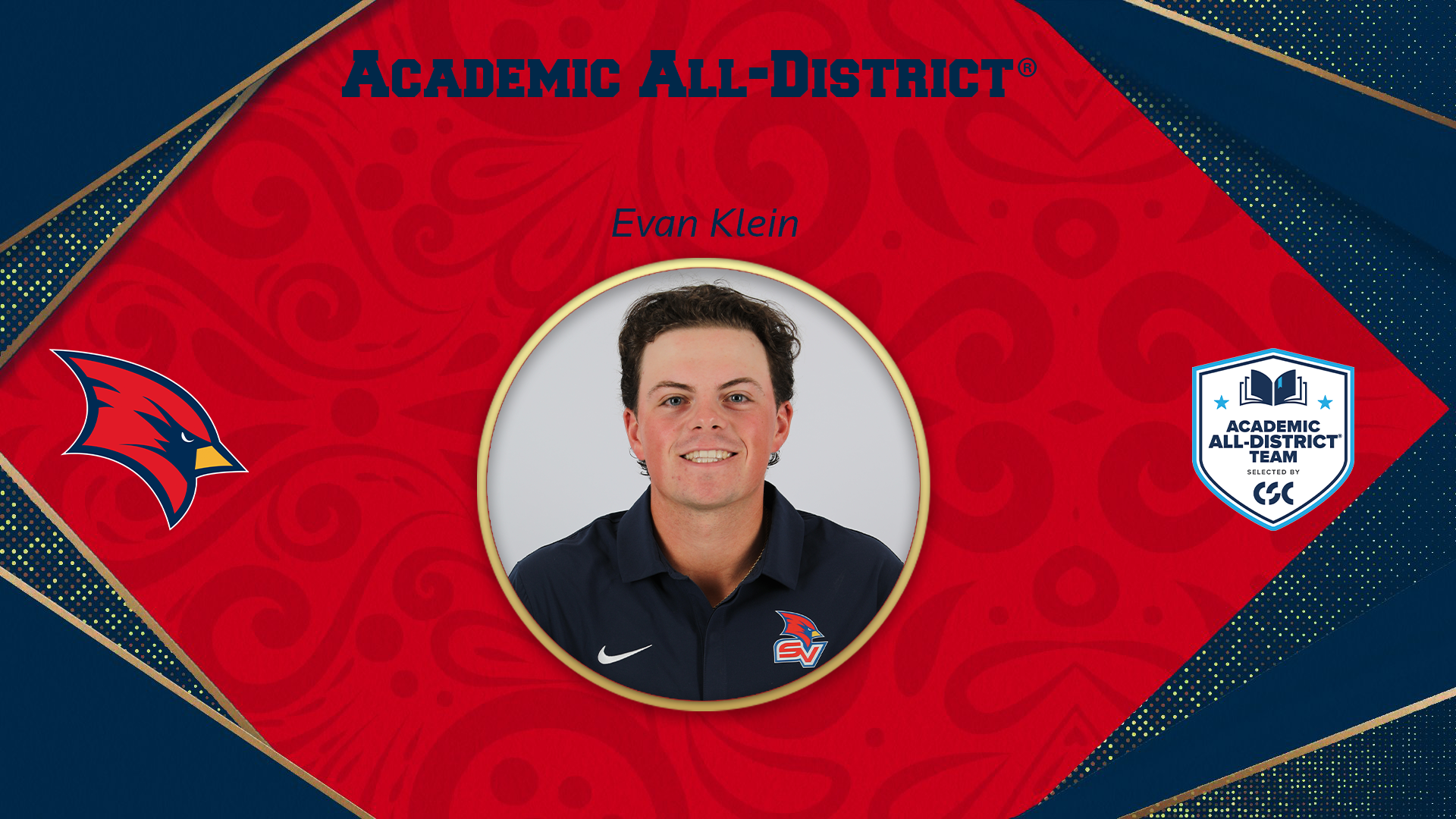 Evan Klein Makes CSC Academic All-District&reg; At Large Team