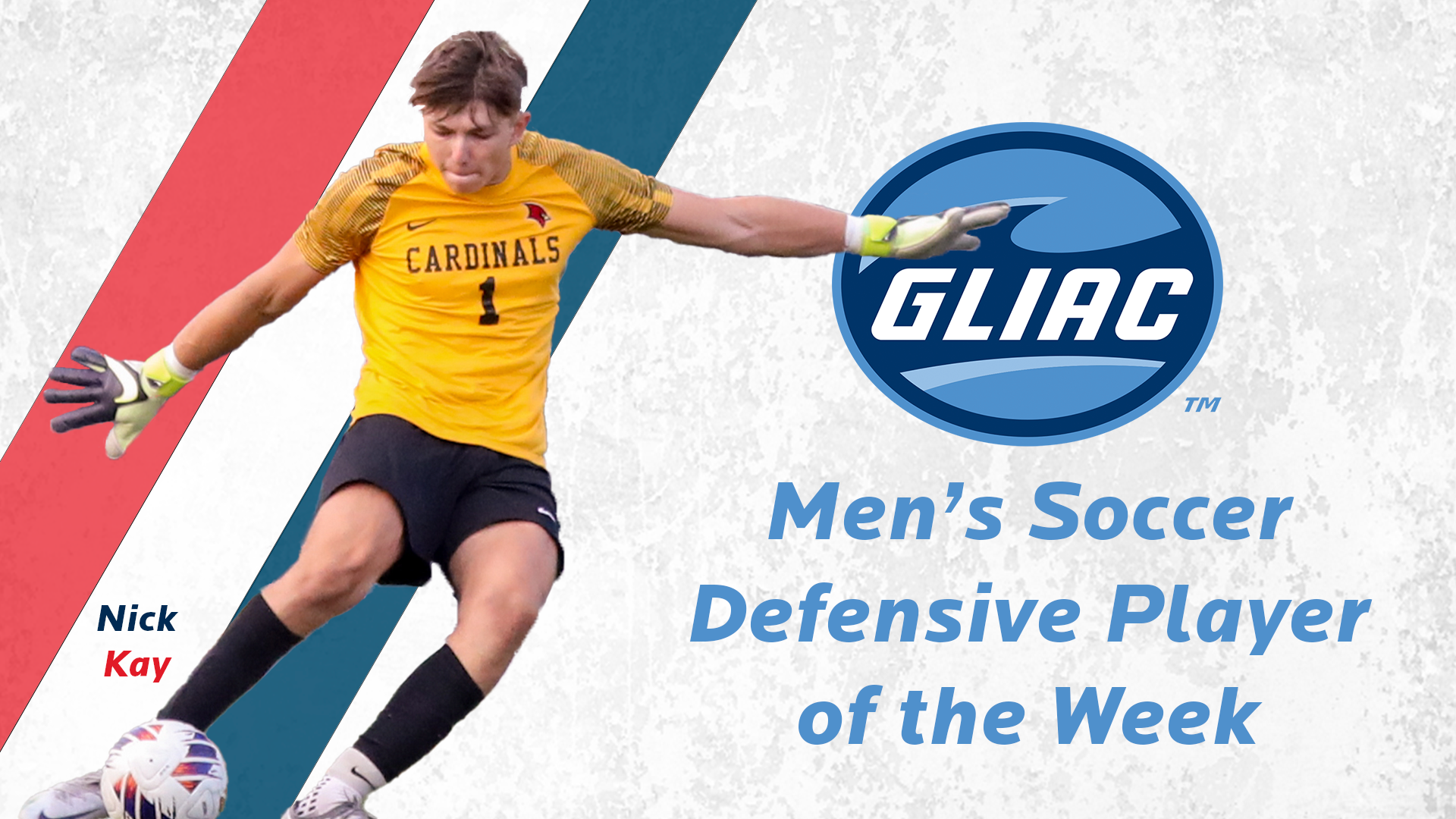 Nick Kay Wins GLIAC Men&rsquo;s Soccer Defensive Player of the Week