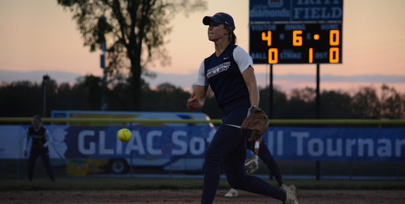 Sam Willman notched two victories on Saturday in the GLIAC Tournament...