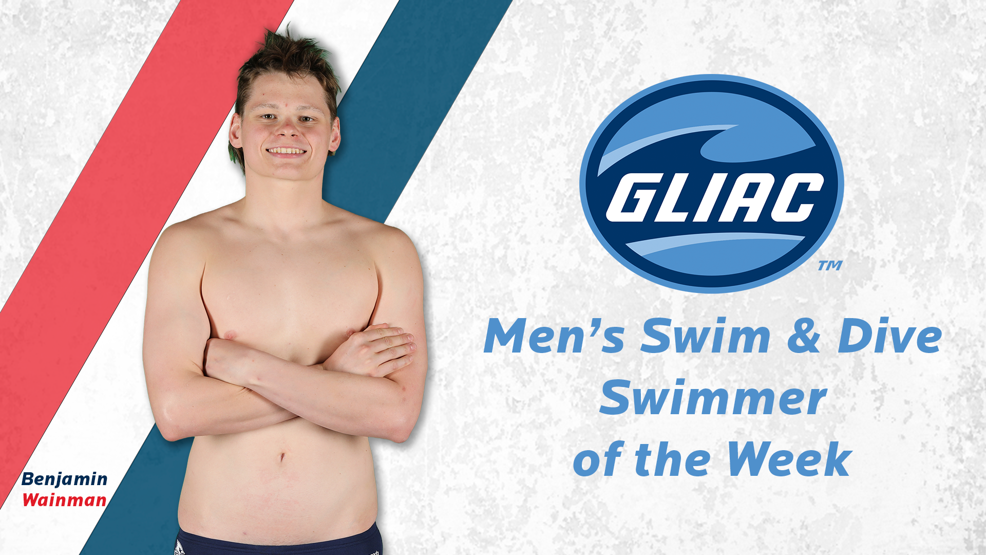 Benjamin Wainman Wins Third GLIAC Swimmer of the Week Award