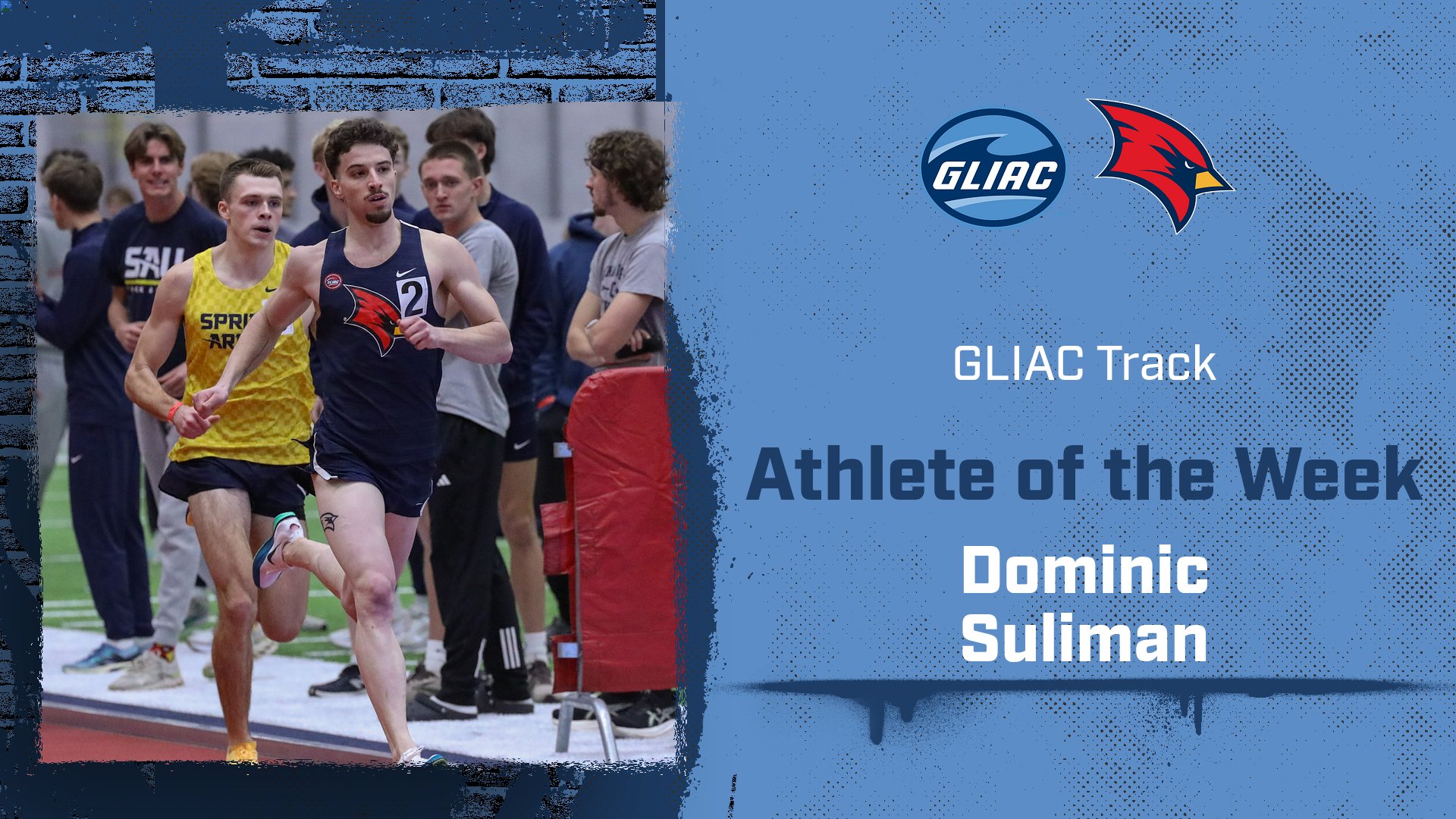 Dominic Suliman Earns Second GLIAC Track Athlete of the Week Award this Season