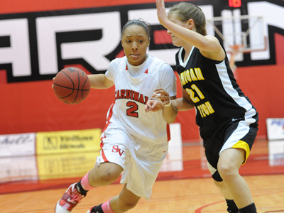 Lady Cardinals Grab First Win Behind Strong Shooting of Woods