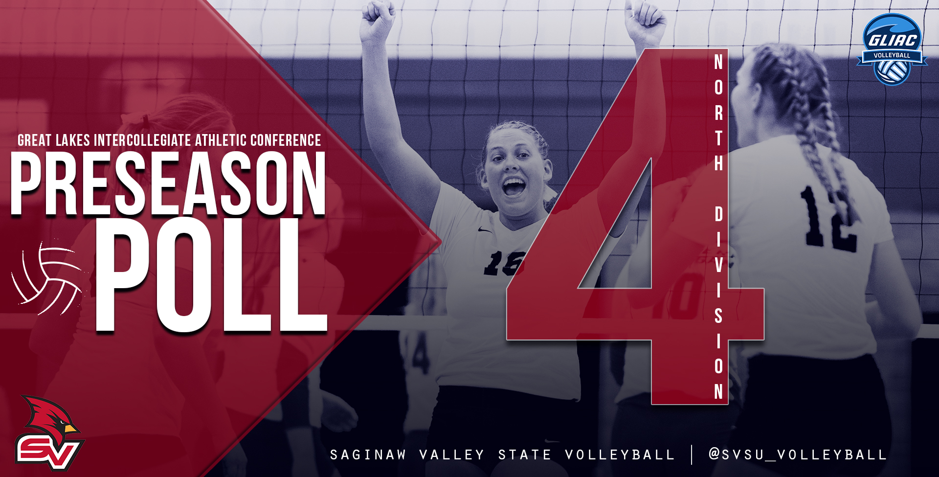 SVSU Picked to Finish 4th in GLIAC North Division