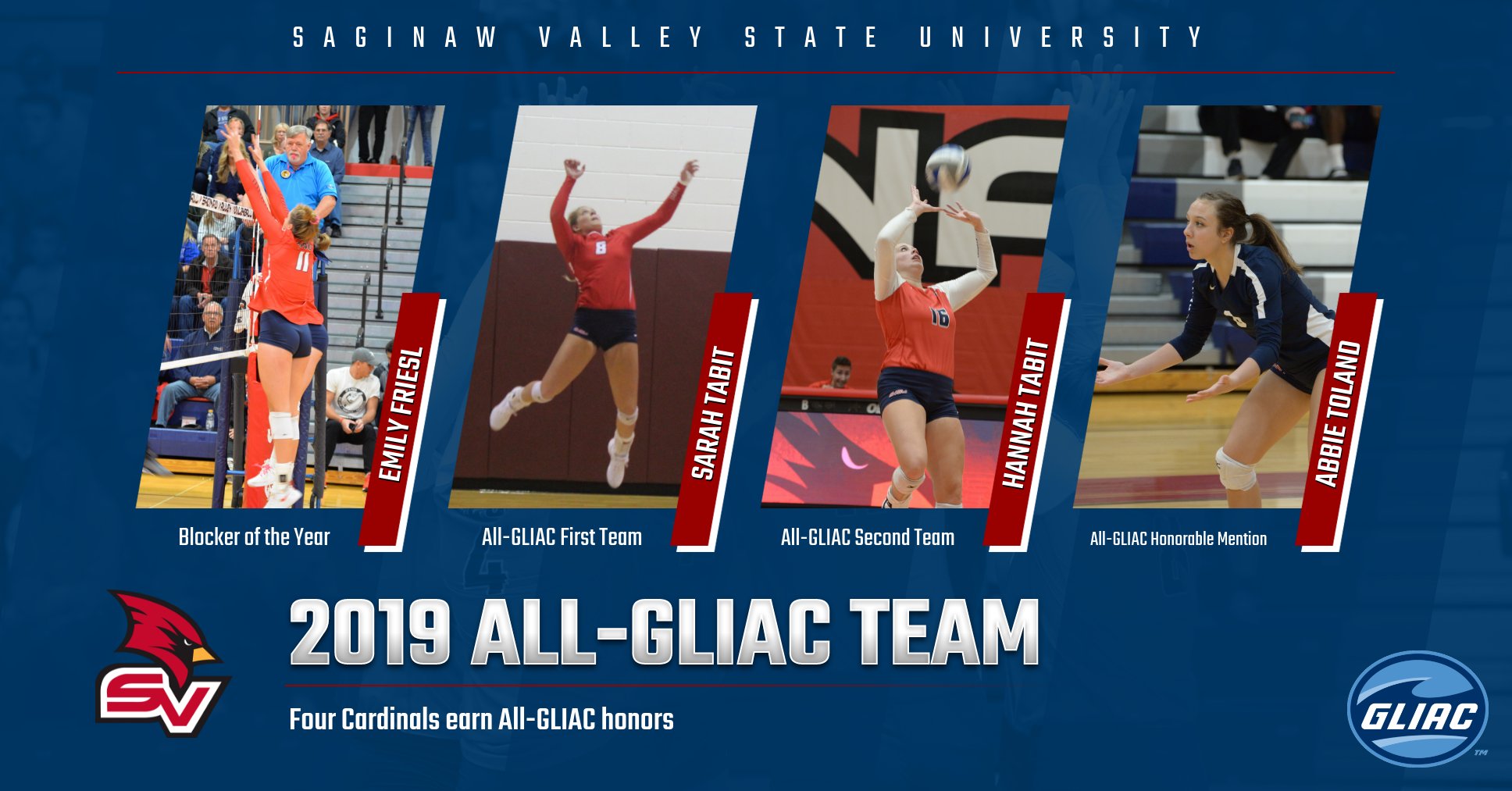 Friesl named GLIAC Blocker of the Year as four Cardinals earn All-GLIAC honors